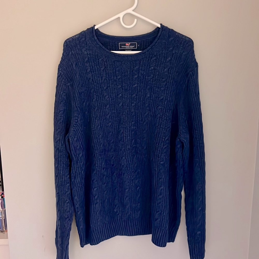 Vineyard Vines Cable Knit Cotton Crewneck Sweater